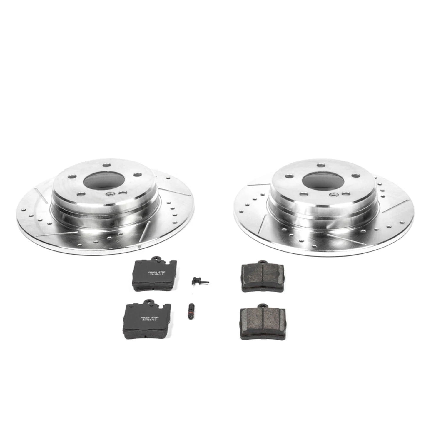 PowerStop Rear Z23 Evolution Sport Carbon-Fiber Ceramic Brake Pad and Drilled & Slotted Rotor Kit Fits: MERCEDES-BENZ Select Models K621