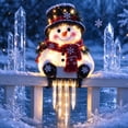 thumbnail image 5 of Winter Glow Snowman Icicle Light Decor, Christmas Decorations Hanging Snowman Railing Light, Waterproof Christmas Decorations Outdoor for Railing Fence, Garden, 5 of 6