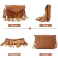 thumbnail image 2 of YOUI-GIFTS Women PU Leather Hobo Fringe Tassel Cross Body Bag Vintage Shoulder Handbag for Girls, 2 of 7