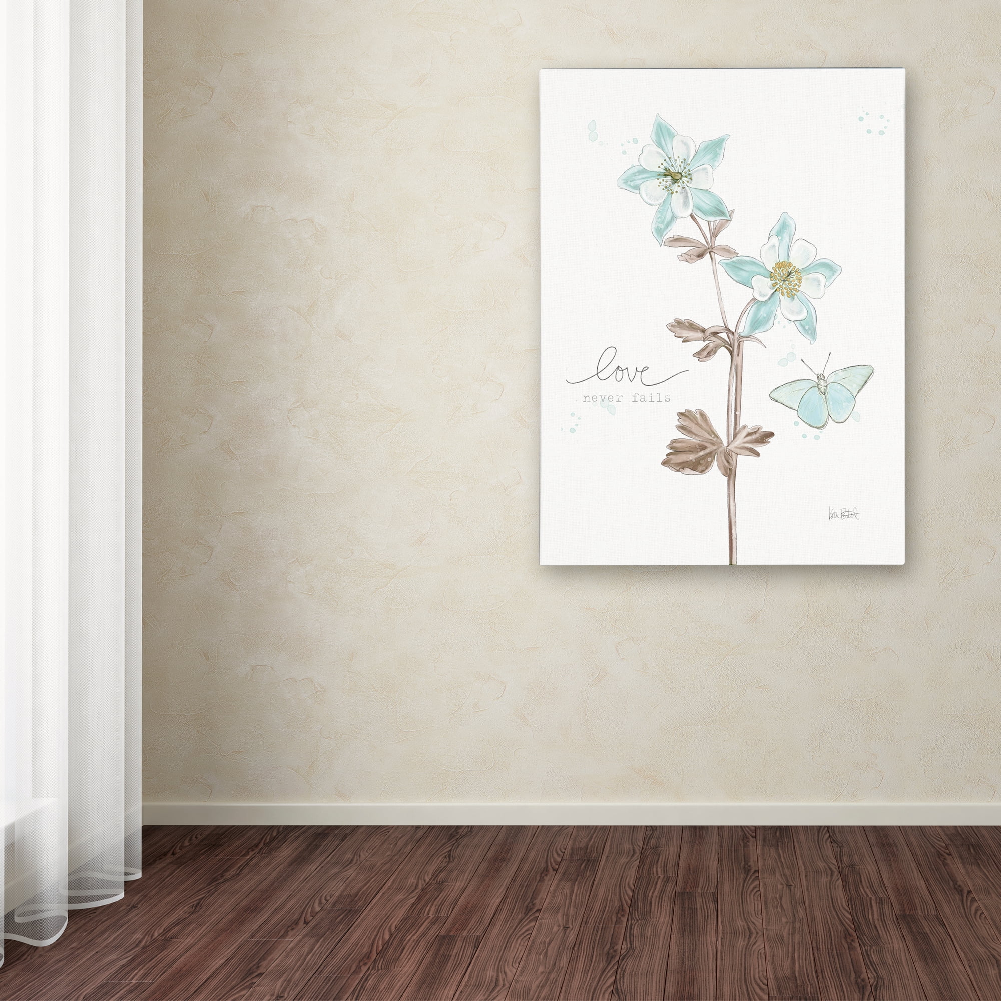 Trademark Fine Art 'Bits of Blue IV' Canvas Art by Katie Pertiet