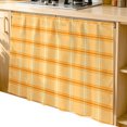 thumbnail image 2 of Yellow Orange Checkered Cabinet Curtain 35"Wx35"L,Dustproof Under Sink Skirt W/ Self Adhesive Tape,Farmhouse Buffalo Plaid Striped Cabinet Curtain Cover for Kitchen Sink,Bathroom Vanity,Laundry Room, 2 of 9