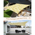thumbnail image 5 of Sun Shade Sail 8'x10' Floral Rectangle Sun Shade Sails Canopy Waterproof Yellow Watercolor Flowers Outdoor Sunshades Sand UV Block Cover Shades Cloth for Patio Backyard Garden Deck Porch Lawn, 5 of 9