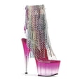 thumbnail image 2 of 7" Heel, 2 3/4" PF Open Toe/Heel Lace-Up Fringe Ankle Boot - Clr-Multi/Fuchsia, 9, 2 of 2
