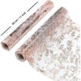 thumbnail image 3 of Camino de mesa de red con lámina de oro rosa de 28 cm x 5 m, cinta metálica para mesa, decoración para fiestas, cumpleaños, bodas, Navidad, manualidades y regalos (oro rosa, 5 m), 3 of 4