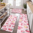 thumbnail image 2 of Strawberry Plants Fruit Dessert Milk Kitchen Rugs Sets Of 3,Kitchen Runner Rugs Non Skid Washable,Decorative Kitchen Floor Mats for Kitchen,Sink,Laundry,17"x30"+ 17"x47" + 17"x59", 2 of 6