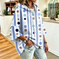 thumbnail image 3 of Women Hoodies Casual Pullover 3/4 Sleeve Vintage Print Oversized Sweatshirt Basic Drawstring Hoodie Trendy Fall Winter Y2K Clothes, 3 of 4