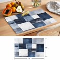 thumbnail image 6 of Navy Blue Black Placemats Set of 4 Ombre Modern Abstract Place Mats Table Mats Kitchen Dining Home Outdoor Party Table Decoration, 6 of 9