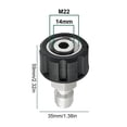 thumbnail image 3 of Conector de pistola de agua de acero inoxidable con puntas para lavadora a presión de 3/4 de pulgada (A), 3 of 4