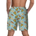 thumbnail image 2 of Lsque Mens Swim Trunks Hot Dog Pizza Pattern - Bathing Suit Compression Liner - Beach Swim Shorts Swimwear - (S-3XL) - Stretch Quick Dry -, 2 of 9