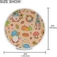 thumbnail image 4 of Coolnut 60 Inch Round Tablecloth - Autumn Pumpkin Gnomes Waterproof Washable Fabric Table Cloth Lace Table Cover Tabletops for Dining, Kitchen, Wedding and Parties House Decor, 4 of 7