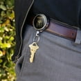 Black Lightning Graphic Heavy Duty Metal Retractable Reel ID Badge Key ...
