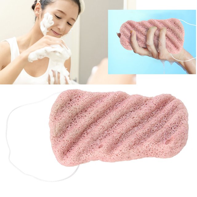 Esponja Konjac, Esponja Para Bebé Para Bañarse Esponjas Corporales Para Ducha Tipo De Onda Larga Cuerpo De Gran Tamaño Lavado Konjac Flutter Facial Esponjas Para El