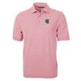thumbnail image 2 of Men's Cutter & Buck Cardinal Charlotte Knights DryTec Virtue Eco Pique Stripe Recycled Polo, 2 of 3
