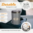 thumbnail image 3 of Christian Art Gifts Stainless Steel Double Wall Vacuum Insulated Tumbler Travel Mug for Men & Women: Walk by Faith - 2 Cor. 5:7 Bible Verse, Clean Hot/Cold Drinkware, Gray, 18 oz., 3 of 6