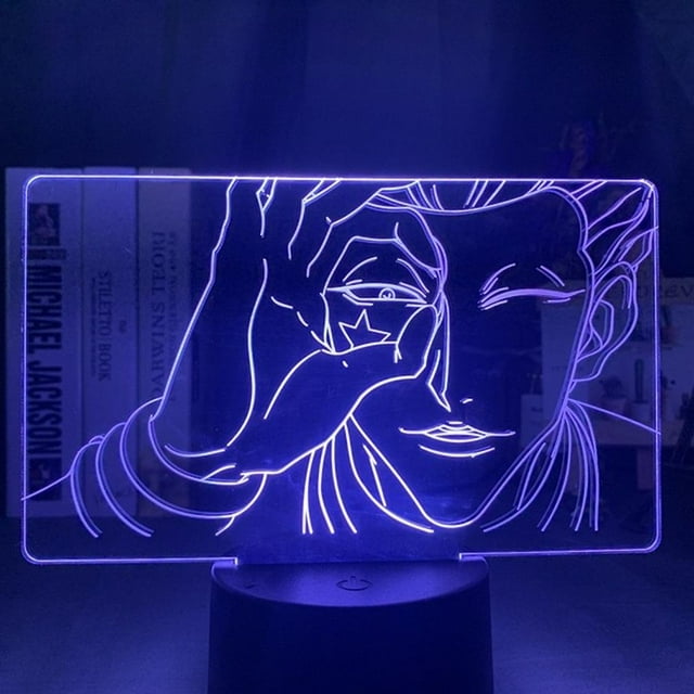Luz nocturna Hunter Hisoka 3D LED para mesa de dormitorio infantil