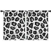 Blackout Kids Curtains,Black Leopard Pattern Childrens Insulated Curtains Set Of 2,Bedroom Essentials,Toddler Room Decor 42"x54"