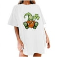 thumbnail image 1 of QIPOPIQ T-Shirts à Manches Courtes pour Femmes Col Rond T-Shirts de la Saint-Patrick T-Shirts Vert Trèfle Tunique T-Shirt St Patricks Day Hauts Surdimensionnés T-Shirts de Vacances T-Shirts Graphiques Offres, 1 of 5