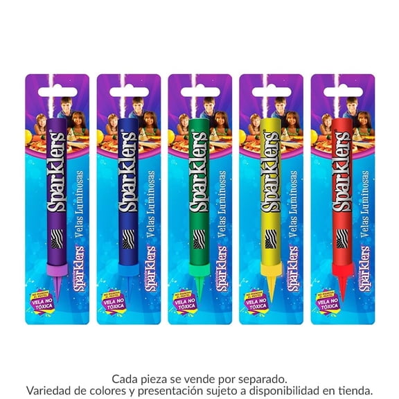Vela de cumpleaños Sparklers luminosa varios colores