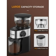 Electric Burr Coffee Grinder FOHERE, 200W Upgrade, 18 Precise Grind Settings, 2-14 Cup Adjustable, Only for Grind Coffee, Black