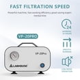 thumbnail image 2 of LABHOUSE Lab Vacuum Filtration Pump VP-20PRO, Negative Pressure Adjustable Diaphragm Oil Free Pump 20L/min with Rubber Tube for Laboratory, 2 of 10