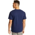 thumbnail image 3 of Hanes Beefy-T Unisex Pocket T-Shirt, Value 2-Pack Navy 2XL, 3 of 3