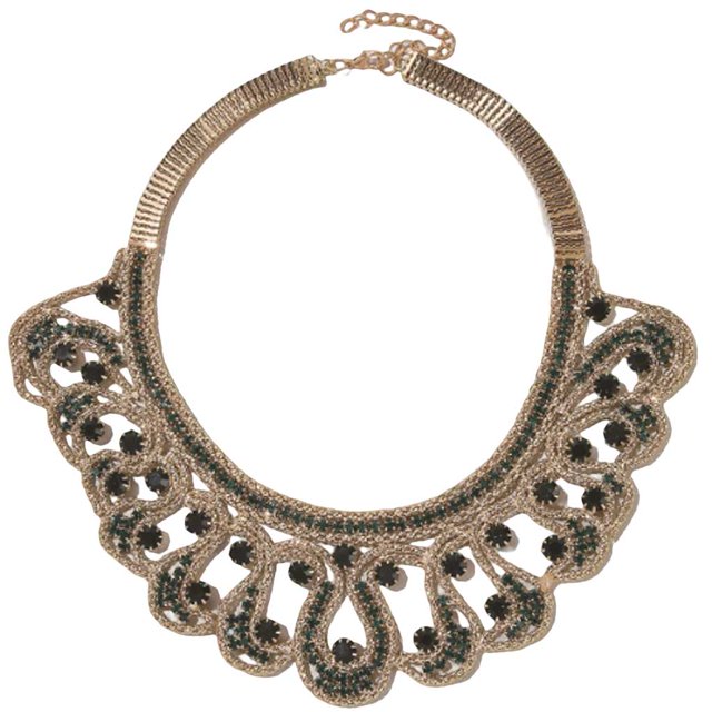 Sonducket Collar con babero para mujer, hermosos adornos para el cuello, regalo de cumpleaños, Gargantilla para chicas y señoras, decoración colgante, Ropa, zapatos y accesorios Miscelánea Verde Sonducket AP015064-02