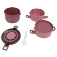 thumbnail image 4 of Boîte à Lunch,Delaman Boîte à Lunch 2200ml Trois Couches Compartiment Détachable Conception Portable Boîte à Bento Ronde pour Bureau à Domicile Pique-Nique pour les étudiants(Rouge), 4 of 14