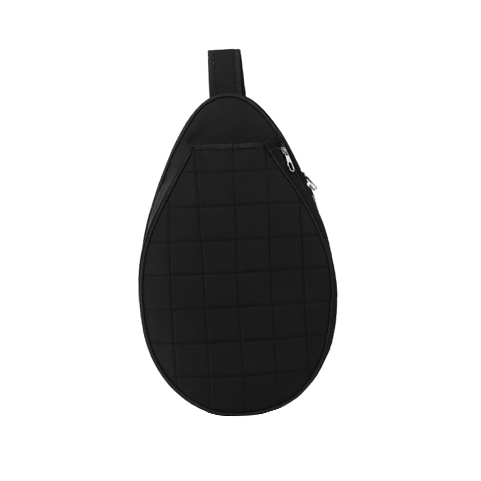 Baoblaze Tennis Bag Large Capacity W/ Adjustable Strap Racket Carry Bag Crossbody Bag Black
