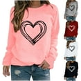 thumbnail image 2 of gakvbuo Valentine Day Tunic Tops for Women Trendy Long Sleeve Fall Shirt Blouse Cute Graphic Tees Round Neck Casual Funny Pullover Sweatshirts, 2 of 3