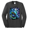 thumbnail image 2 of Great White Shark Species in Ocean | Mens Fishing Long Sleeve T-Shirt, Charcoal, 3XL, 2 of 3