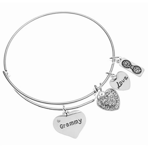 Grammy Charm Bangle Bracelet, Grandma Jewelry Makes Great Grandma Gifts