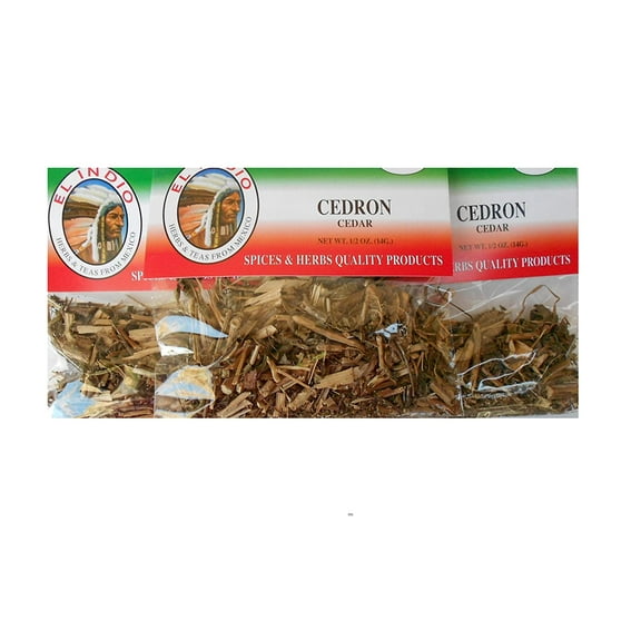 El Indio Tea/ Hierba Cedron / Cedar-Dried Natural Herbs Net Wt. 1/2 oz. (14 g) (3 Pack)