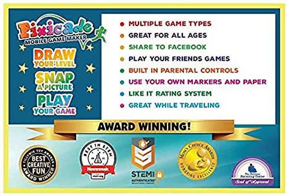 PIXICADE Mobile Game Maker DRAW CREATE & PLAY your own video games STEM NIB  6-12