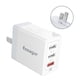 thumbnail image 1 of Essager Fast Charger Teléfono móvil Tableta Viaje Adaptador de carga de pared Retardante de llama, Blanco, Enchufe de EE. UU. Inevent EL5292-03, 1 of 7