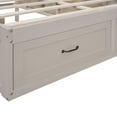 thumbnail image 5 of Euroco Wood Queen Size Platform Bed with 6 Drawers for Kids Teens Adults, Antique White, 5 of 14