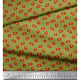 thumbnail image 2 of Soimoi Green Cotton Poplin Fabric Tomato Vegetable Print Fabric by Yard 42 Inch Wide, 2 of 2