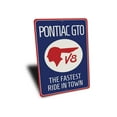 thumbnail image 3 of Pontiac GTO Novelty Decor, Metal Wall Sign - 10x14 Inches, 3 of 4