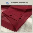 thumbnail image 5 of WPM Burgundy Sheer Window Curtain Panels for Bedroom, Kitchen, Kids Room- Solid Semi Voile Drapes Grommet Living Room Panels. 54 inch wide x 63 inch long, Set of 2, 5 of 7