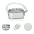 thumbnail image 3 of Unique Bargains 1 Pc Clear Double Pull Style Running Waist Pack for Hiking Gym Light Gray TPU, 3 of 4