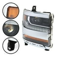 thumbnail image 3 of SEBLAFF For 2016-2018 Chevy Silverado 1500 HID/Xenon Chrome Right+Left Headlight w/ LED, 3 of 6