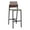 Cocoa Walnut, variant on Avon Reception Waiting Cafe Stool HPL Seat Back / Black Steel / Walnut