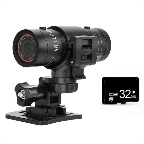 F9 Mini Cámara Deportiva 1080P 200W Montar Al Aire Libre Casco de Motocicleta Cámara Deportiva DV Video Cámara Impermeable para Bicicleta