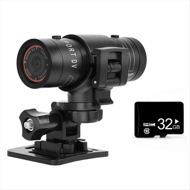 F9 Mini Cámara Deportiva 1080P 200W Montar Al Aire Libre Casco de Motocicleta Cámara Deportiva DV Video Cámara Impermeable para Bicicleta