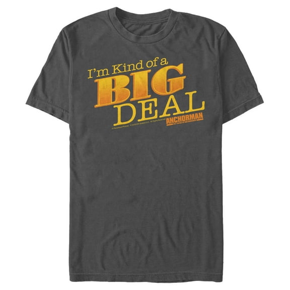 Men's Anchorman Big Deal Quote  Graphic Tee Charcoal X Large