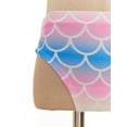 thumbnail image 6 of iEFiEL Kids Girls Mermaid 2Pcs Swimsuit Halter Fish Scales Print Ruffles Swim Top with Bikini Bottoms Bathing Suit Pink&Blue 4-5, 6 of 7