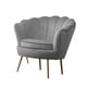thumbnail image 2 of Sofá individual,Sofá individual,reposabrazos moderno y suave,muebles para dormitorio,Sillón Reposabrazos Sillón Lotus Chair,Silla decorativa con capitoné circular Asientos Gris, 2 of 8