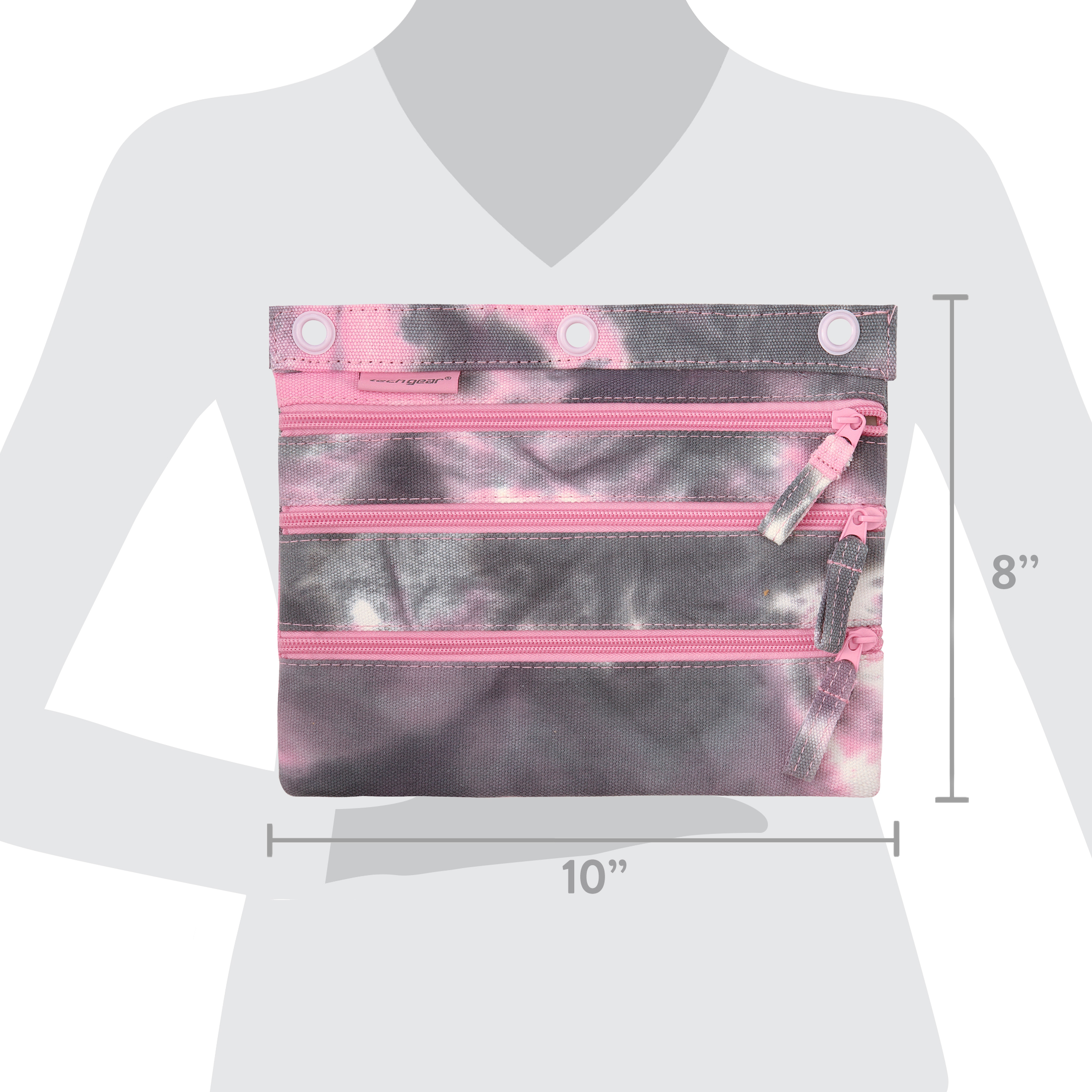 Tech Gear Cotton Smoke Triple Binder Pouch Pink