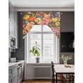 thumbnail image 3 of Pink Spring Floral Swag Valances for Windows, Small Curtains Drapes, Tulip Pastoral Flowers Watercolor Kitchen Window Curtains Over Sink Window Treatment Valance for Bedroom/Bathroom 56"x36", 3 of 5