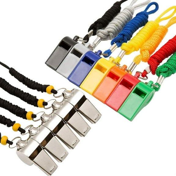 Whistle, Sports Whistles with Lanyard, Loud Crisp Sound Whistle Bulk Ideal for Coaches, Referees, and Officials
