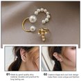 thumbnail image 3 of 3PCS Imitation Pearl Ear Clips No Ear Hole Ear Jewelries Chic Pearl Ear Clips, 3 of 8